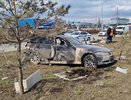 В Челнах BMW влетел в столб и перевернулся – пострадал водитель (фото)