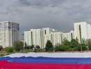 В Челнах на стадионе развернули огромный флаг России 