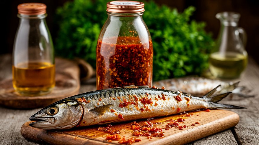 Главная картинка новости: Скумбрия в бутылке, как копченая: просто кладу тушку в бутылку и заливаю маринадом - никакой химии