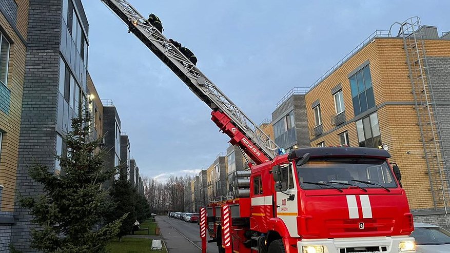Главная картинка новости: Пожарные спасли ребенка с крыши дома в Татарстане