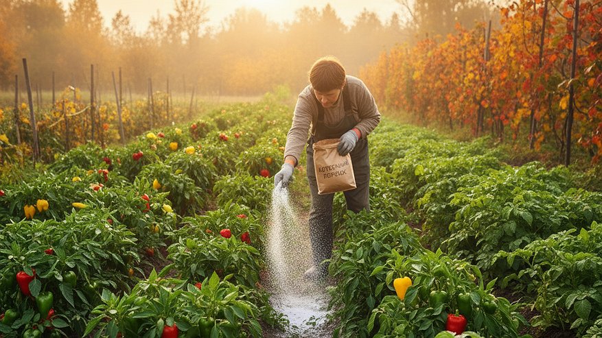 Главная картинка новости: Копеечный порошок рассыпаю осенью на весь участок - томаты, перцы и картошка прут как на дрожжах