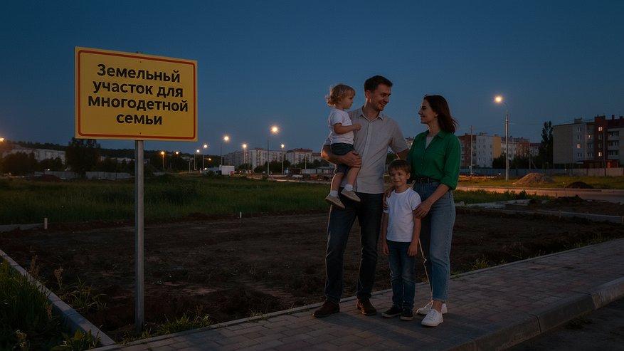 Главная картинка новости: Многодетным семьям Набережных Челнов раздадут сотни участков для жилья