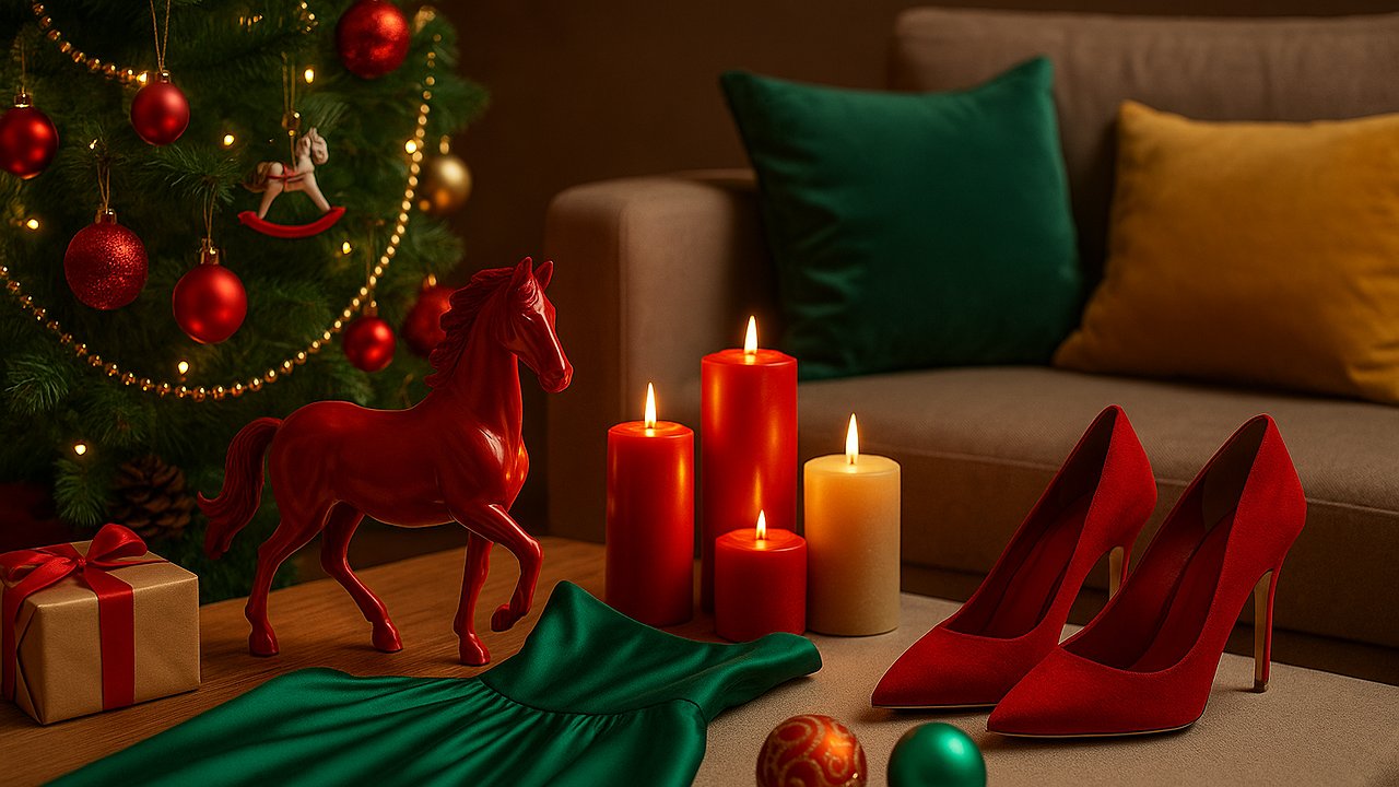 Главная картинка новости: В чем встречать год Красной Огненной Лошади? Выбираем цвета нарядов, украшений и декора