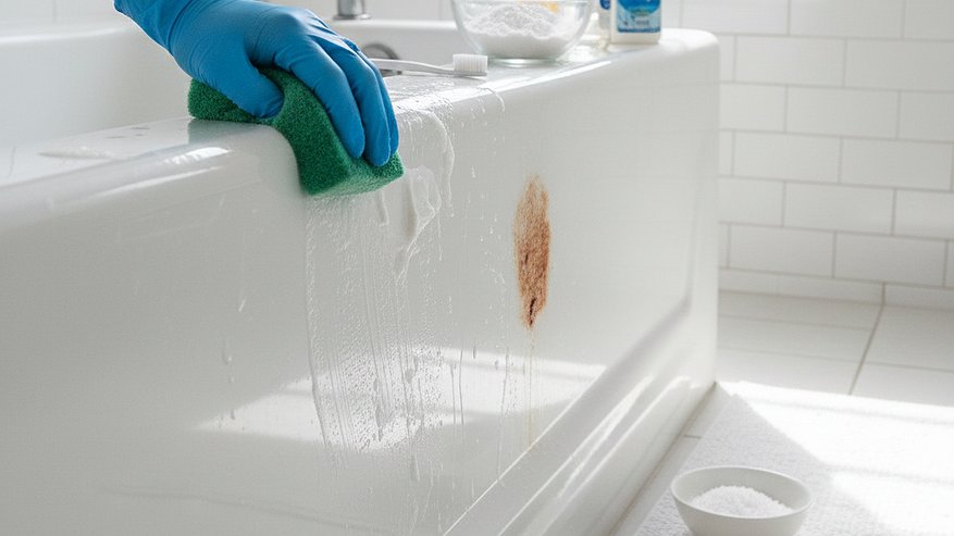 Главная картинка новости: Разводим 50 граммов — и ванна сияет даже в темноте: никакой ржавчины и налета — классный лайфхак