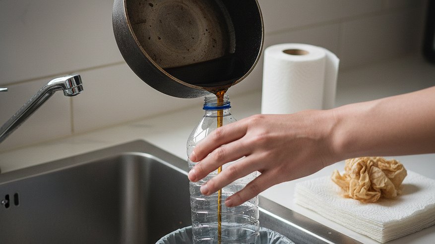 Главная картинка новости: Не в раковину: куда на самом деле нужно сливать масло после готовки: 98% россиян это делают неправильно