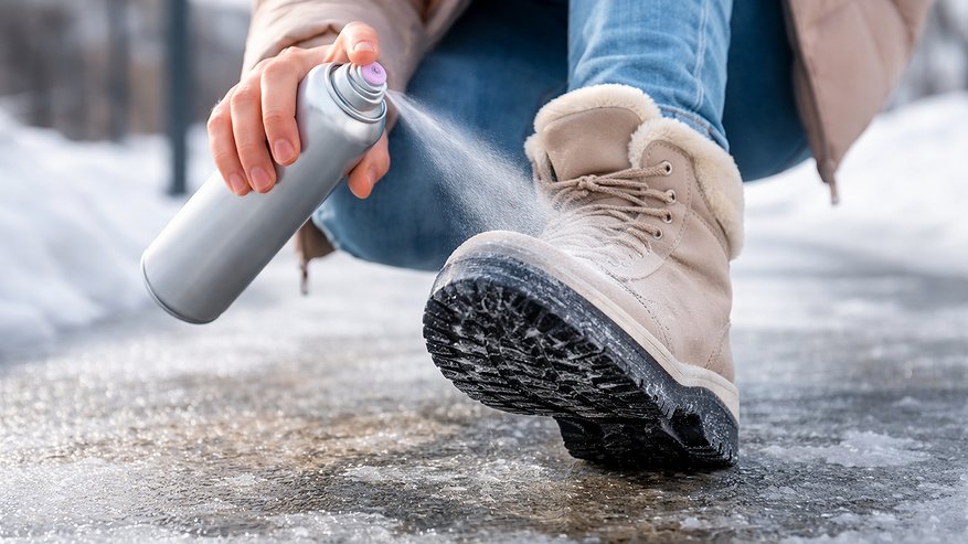 Главная картинка новости: Пшикаю на подошву в декабре и гуляю по льду, как по наждачке - обувь вообще не скользит
