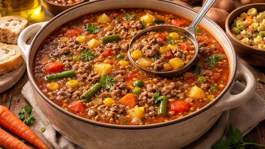 Главная картинка новости: Готовим суп-согревайку или работающий антипохмелин: нужны лишь пачка фарша и овощи