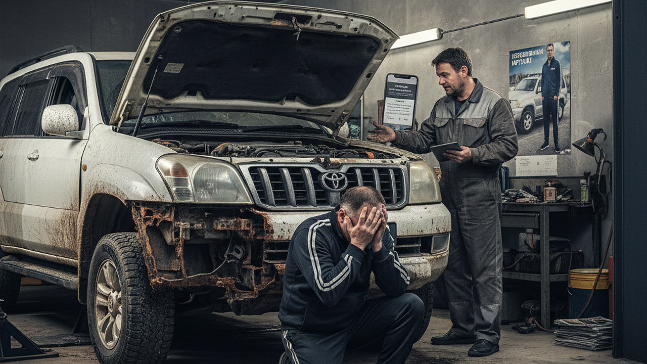 Главная картинка новости: Сосед в гараже купил «Крузак» за дёшево — разочаровался, когда узнал, что с ним было раньше: такого никто не ждал