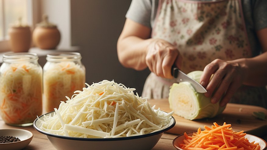 Главная картинка новости: Вот почему на рынке квашеная капуста такая белая - узнала хитрость. Сама удивилась: капуста и желтой не будет, и хруст не теряет