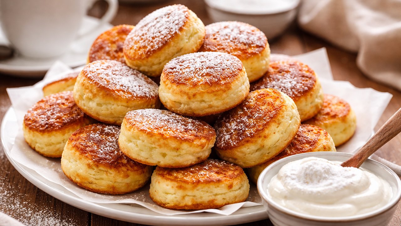 Главная картинка новости: Беру всего 300 граммов творога и жарю целую тарелку пышек: мягкие, воздушные, исчезают со стола мгновенно