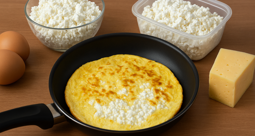 Беру 2 яйца и пачку творога: спустя пару минут готова вкуснятина на завтрак - не сырники и не запеканка