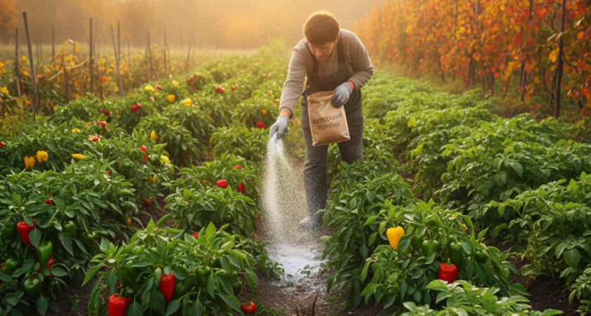 Копеечный порошок рассыпаю осенью на весь участок - томаты, перцы и картошка прут как на дрожжах