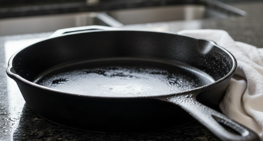 2 пакетика заливаю кипятком, и сковорода становится как новая: жир и нагар исчезает без следа