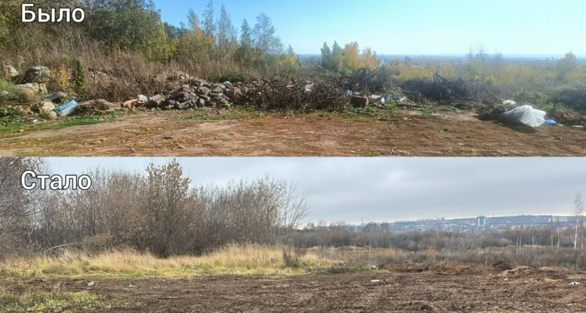 В Елабуге ликвидировали незаконную свалку