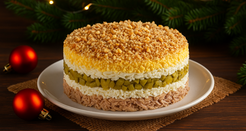 Забудьте про «Оливье», лучше приготовьте салат «Мосье»: новый фаворит Нового года - безумно сочно и вкусно