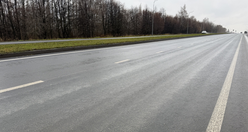 На участке трассы М-7 в Набережных Челнах обновили дорожное покрытие