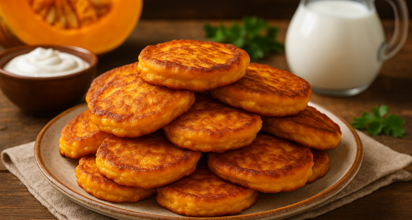 У опытных хозяек тыква не залеживается, просто смешайте ее с кефиром: на выходе – гора вкуснейших оладьев на завтрак