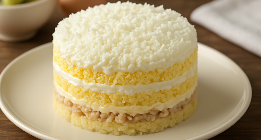 Этот нежнейший салат отодвинул на второй план «Оливье» и «Сельдь под шубой»: съедается гостями за пару минут