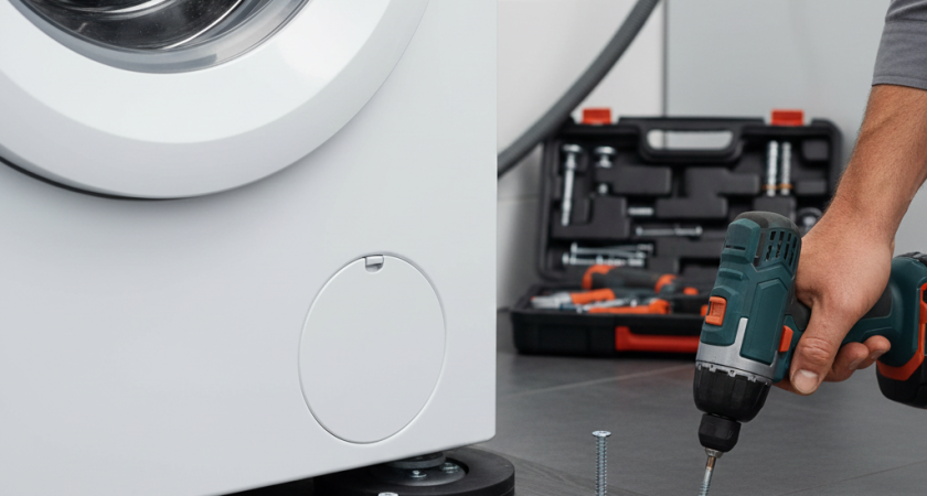 Бывалый сантехник научил одной хитрости: стиралка больше не прыгает по ванной комнате