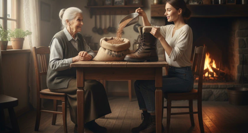 В нашей семье этот способ передают поколениями: гречку не варим, а насыпаем в ботинки