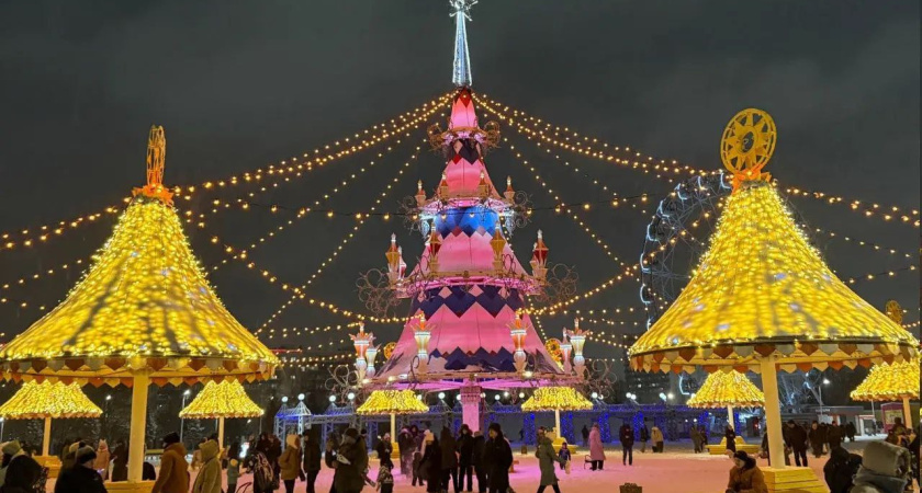 В парке Победы торжественно открыли ёлку