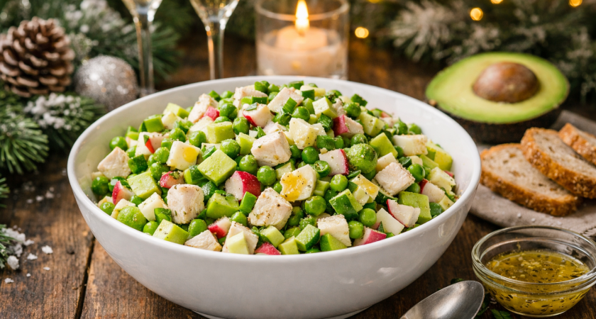 На Рождество готовлю легкий оливье: он очень вкусный и подходит, когда надоело много майонеза