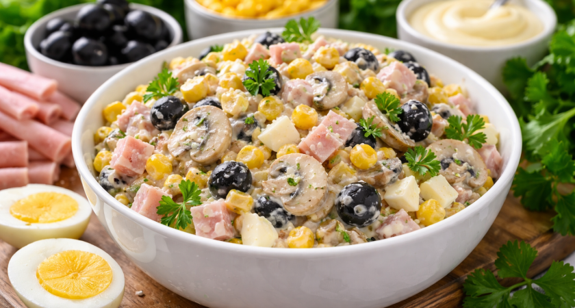 Сварите всего два яйца — и через пять минут на столе будет салат "Пятёрка", который исчезает быстрее, чем готовится