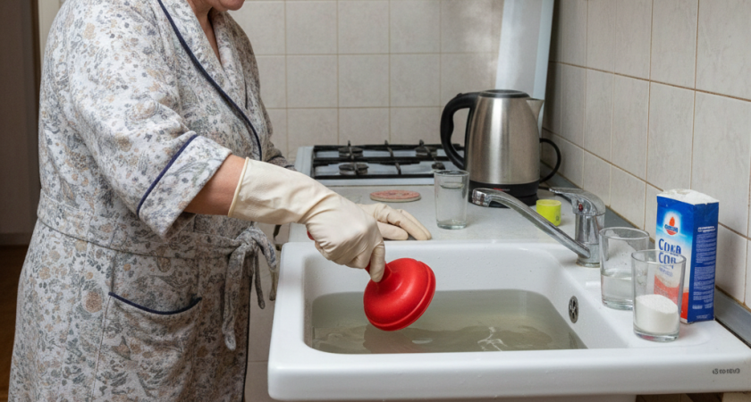 2 стакана и вода больше не стоит в раковине: совет от знакомого сантехника - как можно в миг устранить засор и прочистить слив