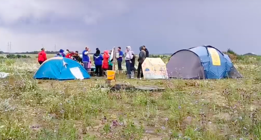 Татарстанские дольщики переселились в палатки