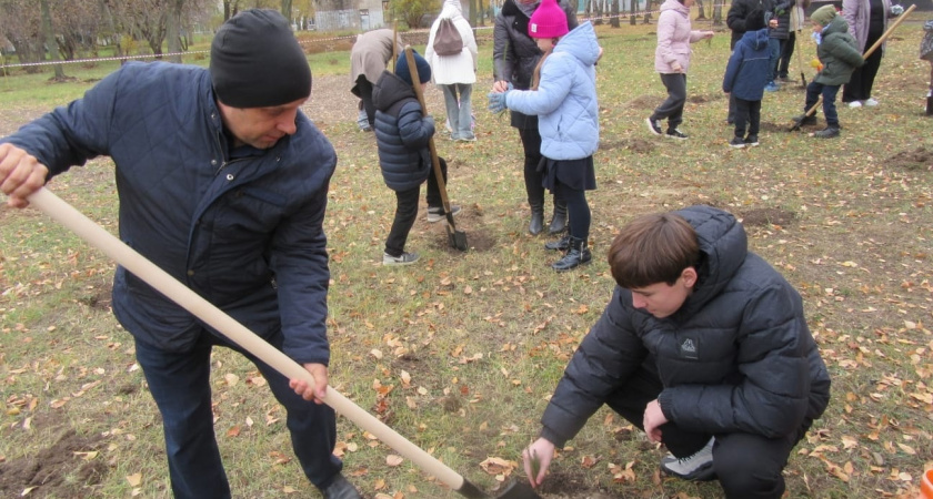 К 90-летию первой школы Челнов высадили 180 деревьев
