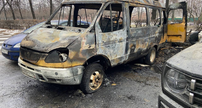 В сгоревшей на парковке в Челнах «ГАЗели» обнаружены газовый баллон и обогреватели (фото)