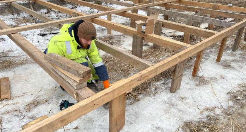 В Челнах начали строить купель для крещенских купаний